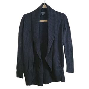 Barefoot Dreams Cozychic Lite Womens XS/S Black Circle Cardigan Closet Staple